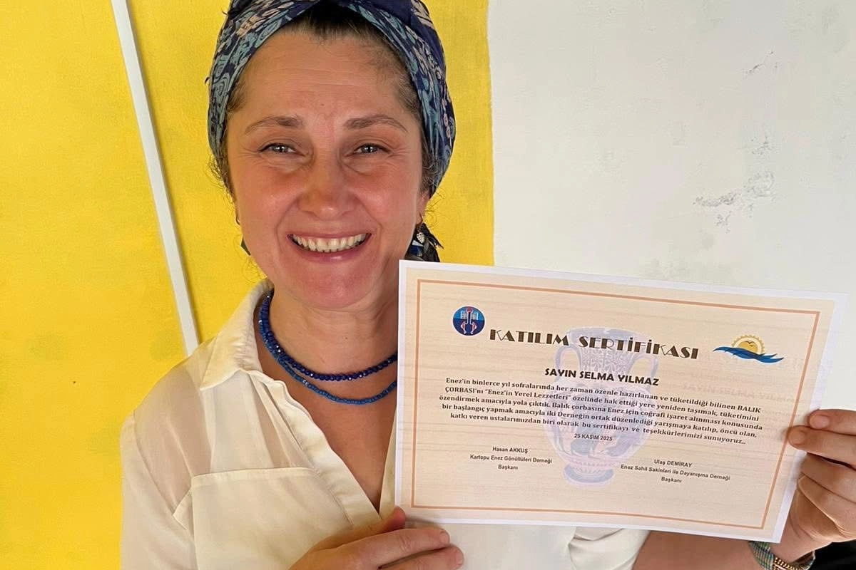 Enez'de yarışmanın birincisi oldu... İlk kez yaptığı çorba birincilik kazandırdı